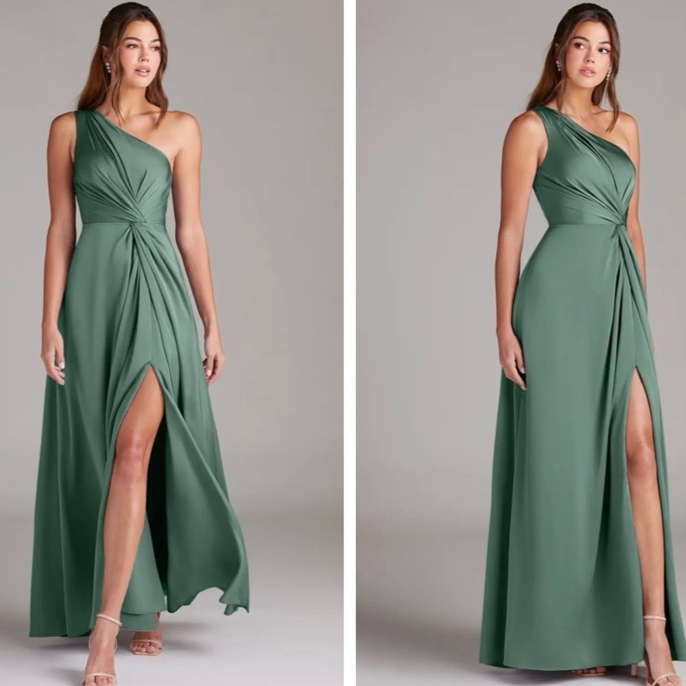 Chic One-Shoulder Green Dress